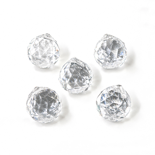 〔Z158-C20〕5個セット サンキャッチャー用 ガラスクリスタル トップパーツ クリア20mm/Glass Crystal Prism