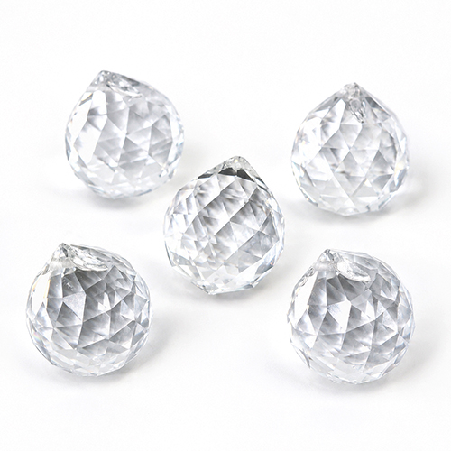 メール便不可 〔Z158-C30〕5個セット サンキャッチャー用 ガラスクリスタル トップパーツ クリア30mm/Glass Crystal Prism