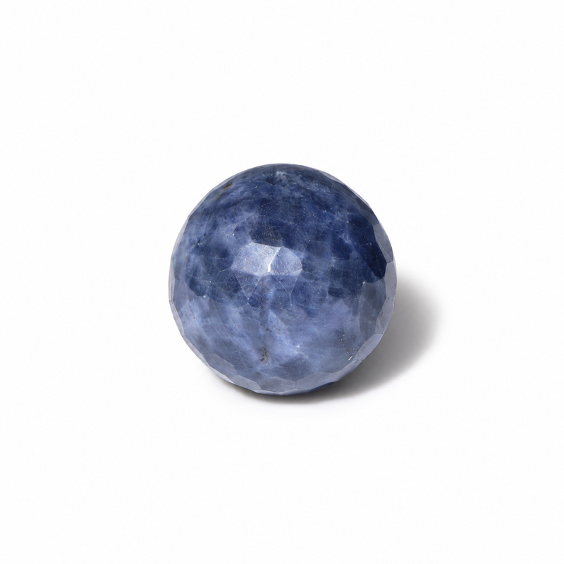 〔Z161〕約15mm 天然石 サファイア ミラーボールカット 粒売り ビーズ sapphire 【ランダム発送】