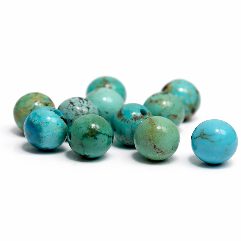 〔ZK2091〕約6mm 1個 メキシコ ソノラ カンピトスターコイズ 粒売り ビーズ Campitos Turquoise【ランダム発送】